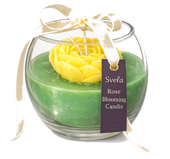 Blooming Peony Scented Candle Hand-poured Blooming Peony scented candle by SVELA