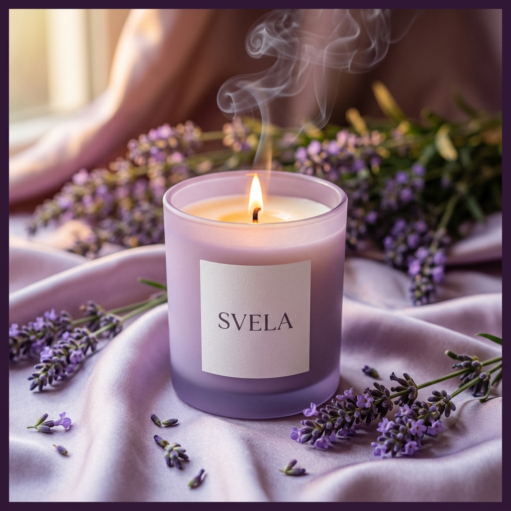 SVELA Luxury Scented Candle Svela Luxury Hand-Poured Lavender Scented Candle composition